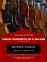 Violin Concerto in D Major Orchestra sheet music cover